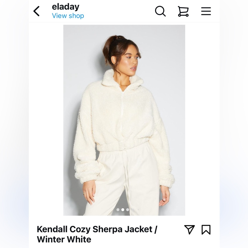 Sherpa jacket. Long arms. Eladay